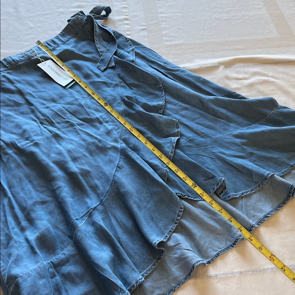 NWT H&M Asymmetrical Denim Wrap Skirt Size 14 - Picture 4 of 5